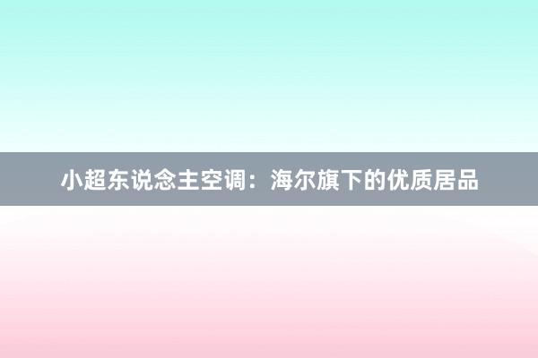 小超东说念主空调：海尔旗下的优质居品